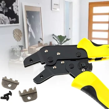 

Insulated Cable Connectors Terminal Ratchet Crimping Tool Wire Pliers PVC Handle 190mm Length TB Sale