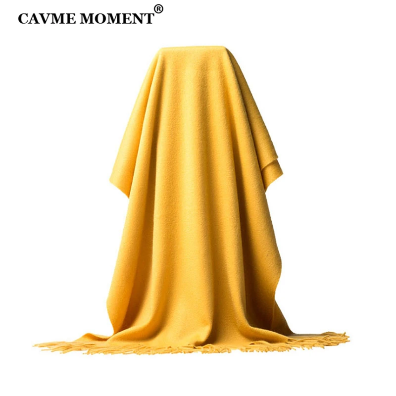 

CAVME CUSTOM LETTERS 100% Wool Scarf Unisex Pashmina Winter Long Scarves Solid Color 70*200cm Largue Size