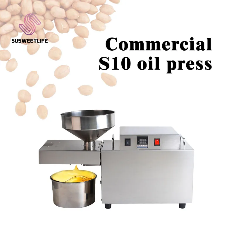 

Commercial fast oil press S10 industrial-grade electric medium-sized all stainless steel automatic cold and hot oil press