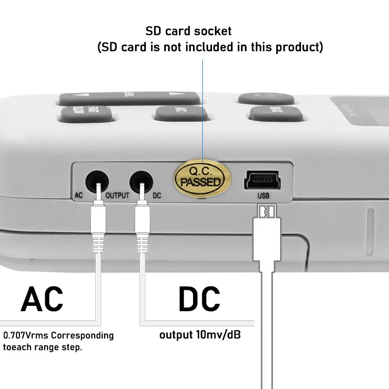 HY1361 sound level meter 30-130db Decibel meter Volume measurement USB data storage 4