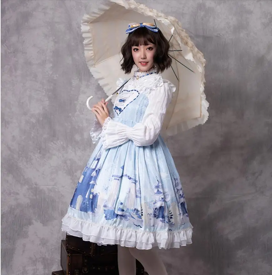 Japanese Vintage Gothic Lolita Dress Cos Princess Sweet Kawaii Dress Loli Tea Party Party Vestidos