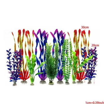 

Artificial Fish Tank Plants Plastic Aquariums Plants Decorations Set of 10