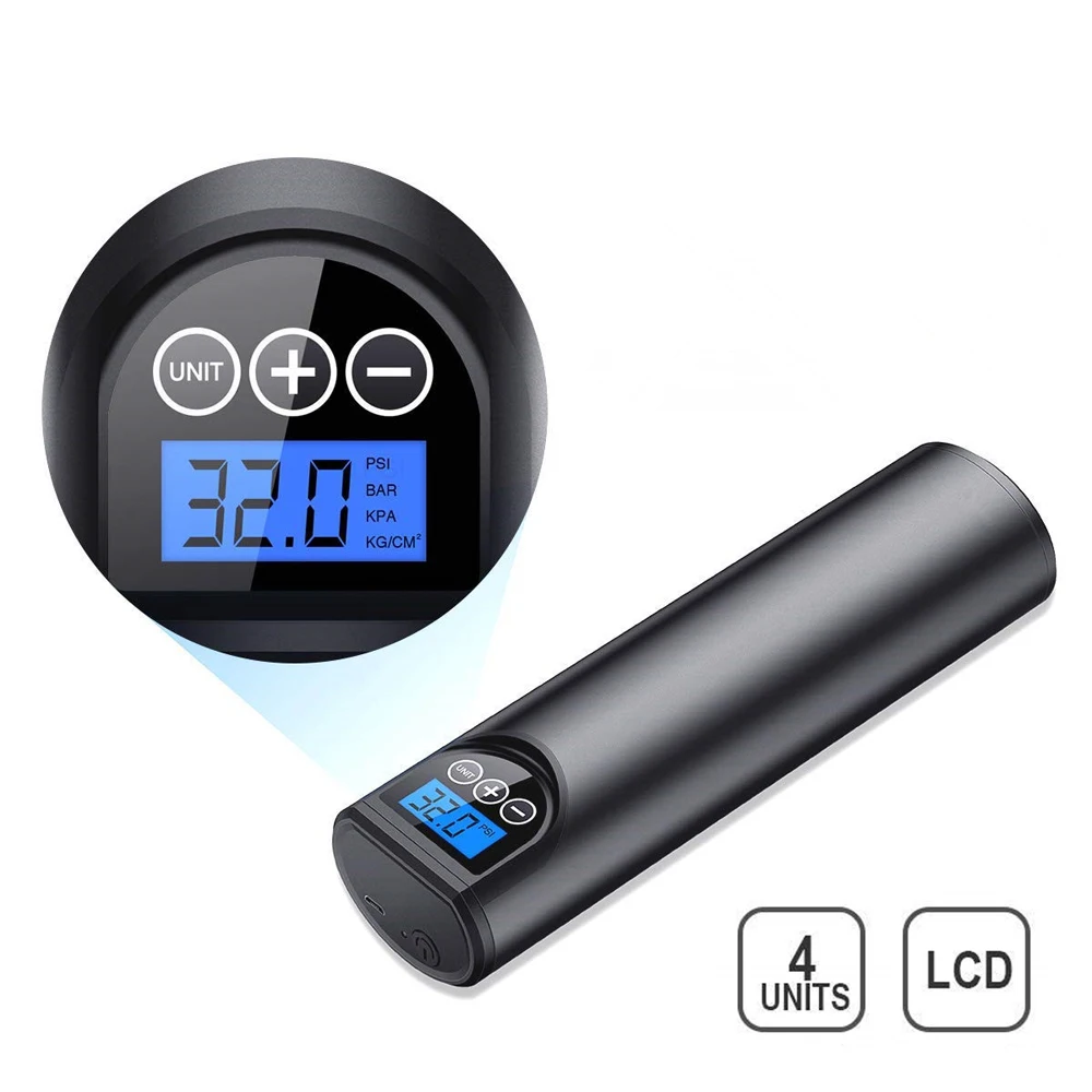 

New 150PSI portable electric inflator Portable Car Bicycle Bike Pump Auto Air Compressor Bicycle Pumps With Backlit LCD Screen