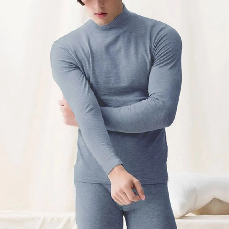 2 шт./компл. Для Мужчин's детских теплых гамаш Slim нижнее бельё для девочек сужающаяся к талии топы с длинными рукавами, хлопок, одежда для сна, штаны Мужской Ночная сорочка