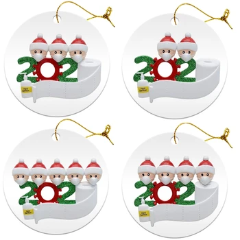

Quarantine Christmas Decoration Gifts Personalized Ornaments Santa Claus Dancing in a Mask