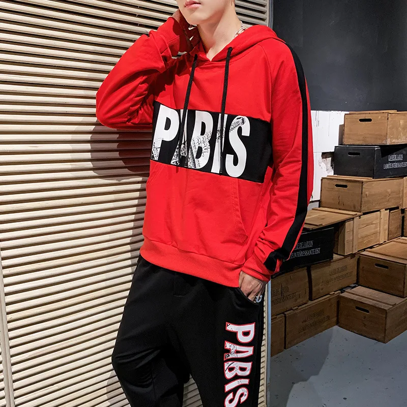 

Hot Selling 2019 Spring And Autumn New Style Teenager Hoodie Suit Men's Korean-style Slim Fit Junior High School Students Trend