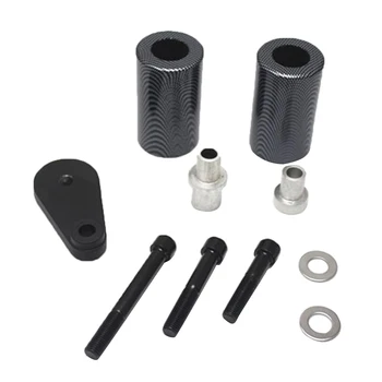 

Motorcycle Frame Slider, Carbon Fiber Crash Pad Falling Protector Replacement for Yamaha R6 R6S 2006-2008 - Black