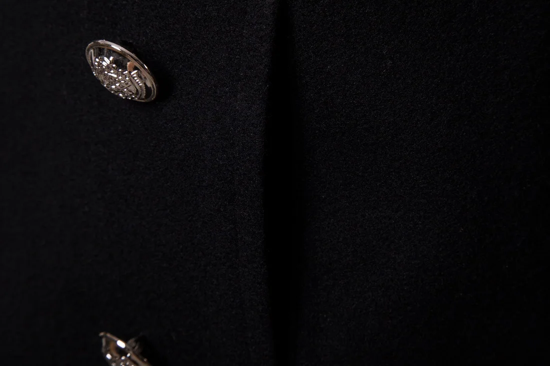 Winter Woolen Long Overcoat Men Casual Slim Fit Double Breasted Peacoat Mens Business Blends Trench Coat