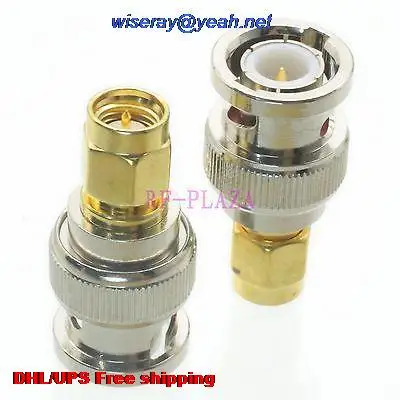 DHL/EMS 200pcs Adapter BNC male to SMA male straight RF COAXIAL with one year warranty-a4