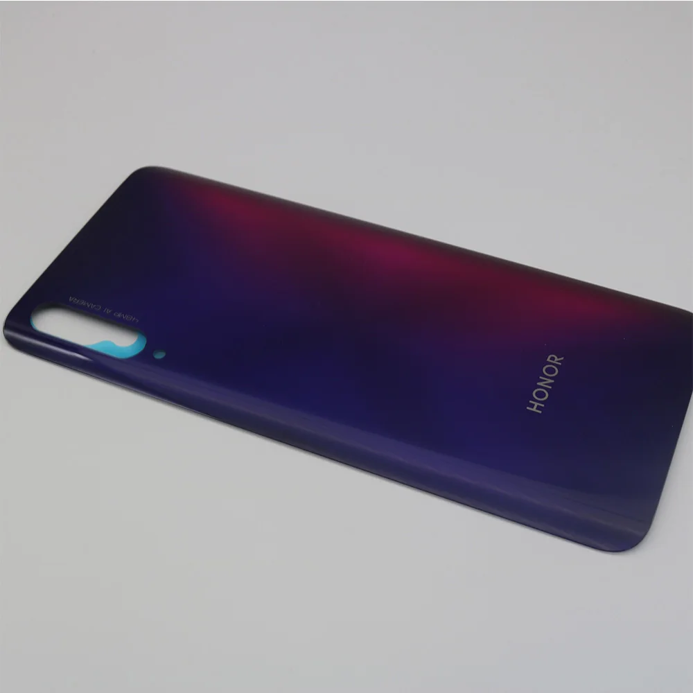 Оригинальная задняя панель корпуса стекло для HUAWEI Honor 9x pro задняя крышка Батарейная дверь со вспышкой объектив Запасные части - Цвет: purple