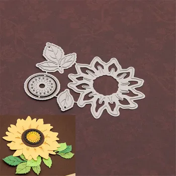 

8.5*5.8 Sunflower Metal Cutting Dies For DIY Scrapbooking/Embossing Bullet Journal Blade Punch Dtencils Photo Album Card Making