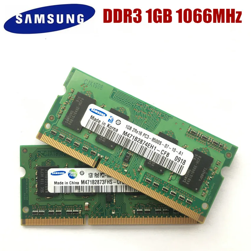 SAMSUNG 1 ГБ PC3 8500S DDR3 1066 МГц Гб памяти ноутбука 1G pc3 модуль SODIMM RAM|ddr3 1066mhz|laptop memory1066 mhz |