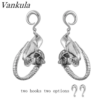 

Vankula 2PCS New Arrival Ear Flesh Tunnel Ear Weights 316L Stainless Steel Hook Ear Piercing Hangers Body Jewelry 4mm 6mm 8mm