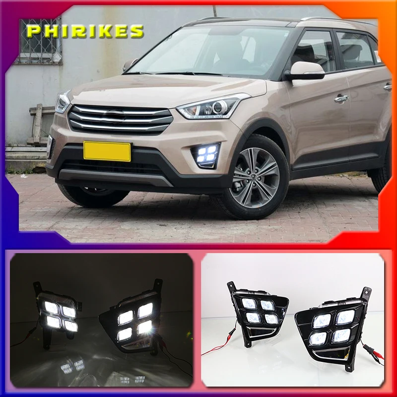 Front Bumper Fog Lamp Upgrade Kit FOR Hyundai Creta 2017 2018 2019 2020 ...