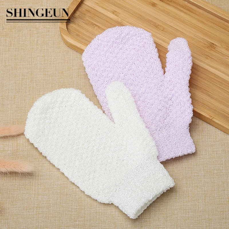 Guantes para fregar, herramientas de baño exfoliantes, para ducha, lavables, de cuerpo completo, Color aleatorio