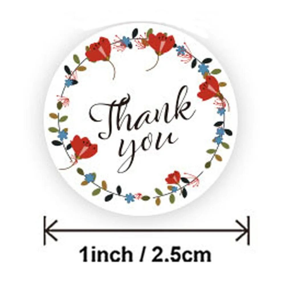 50-500 stücke 1 Zoll rundes Muster Party Hochzeit Dekoration Aufkleber Blume danke Aufkleber feiern Festival Geschenk Siegel Shop Kinder – Detail 10