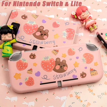 

New For Nintend Switch Case Cute Cartoon Full Cover Shell Joy-Con Controller Shell TPU Cover For Nintend Switch Lite Accessories