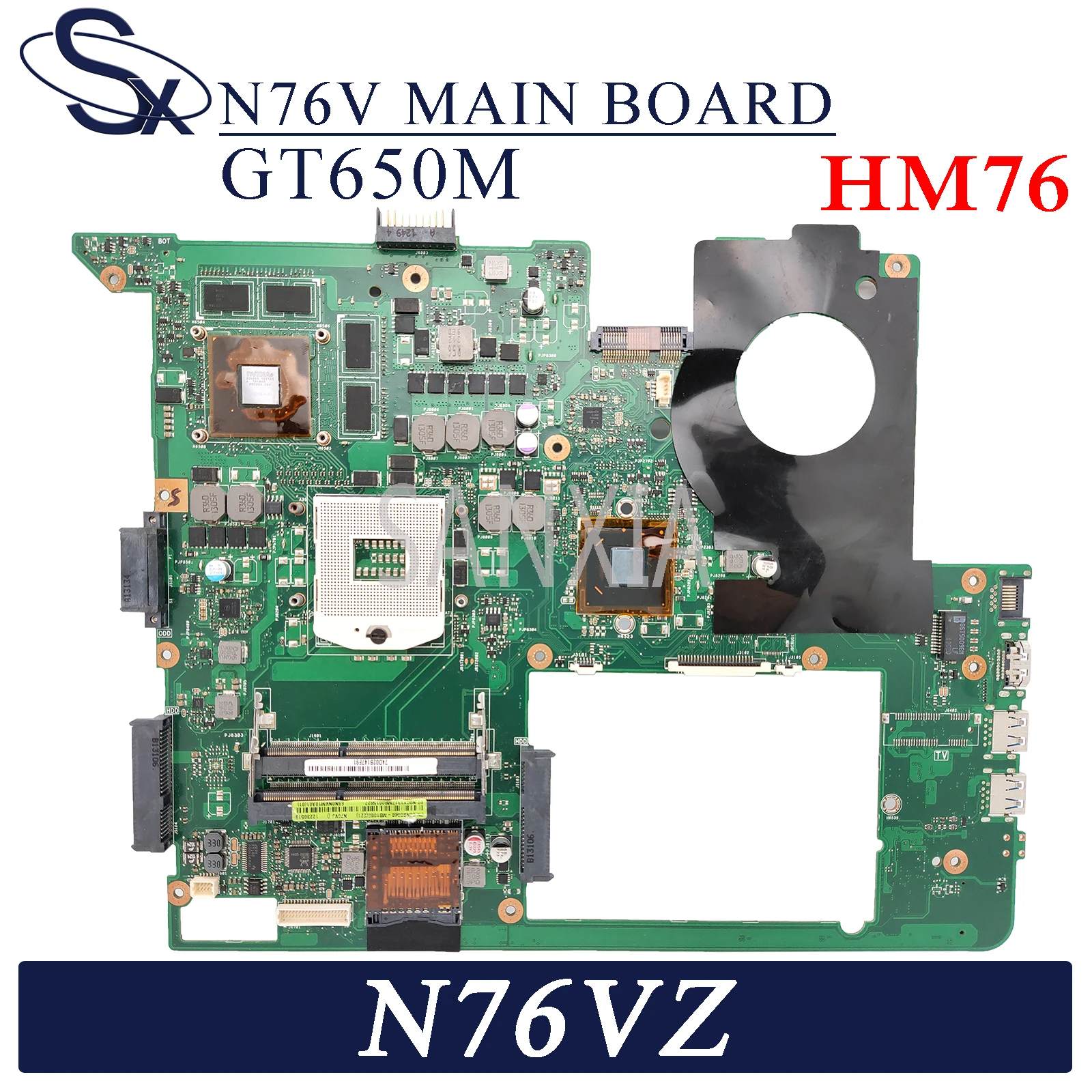Материнская плата KEFU N76V для ноутбука ASUS N76VZ N76VJ N76VM N76VB оригинальная материнская HM76