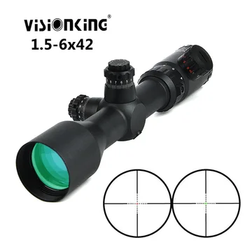 

Visionking 1.5-6x42 Riflescope Mil-Dot 30mm IR Hunting Scopes Optics Sight Tactical Rifle Scope Sights For 223 308 30-06 AR 15