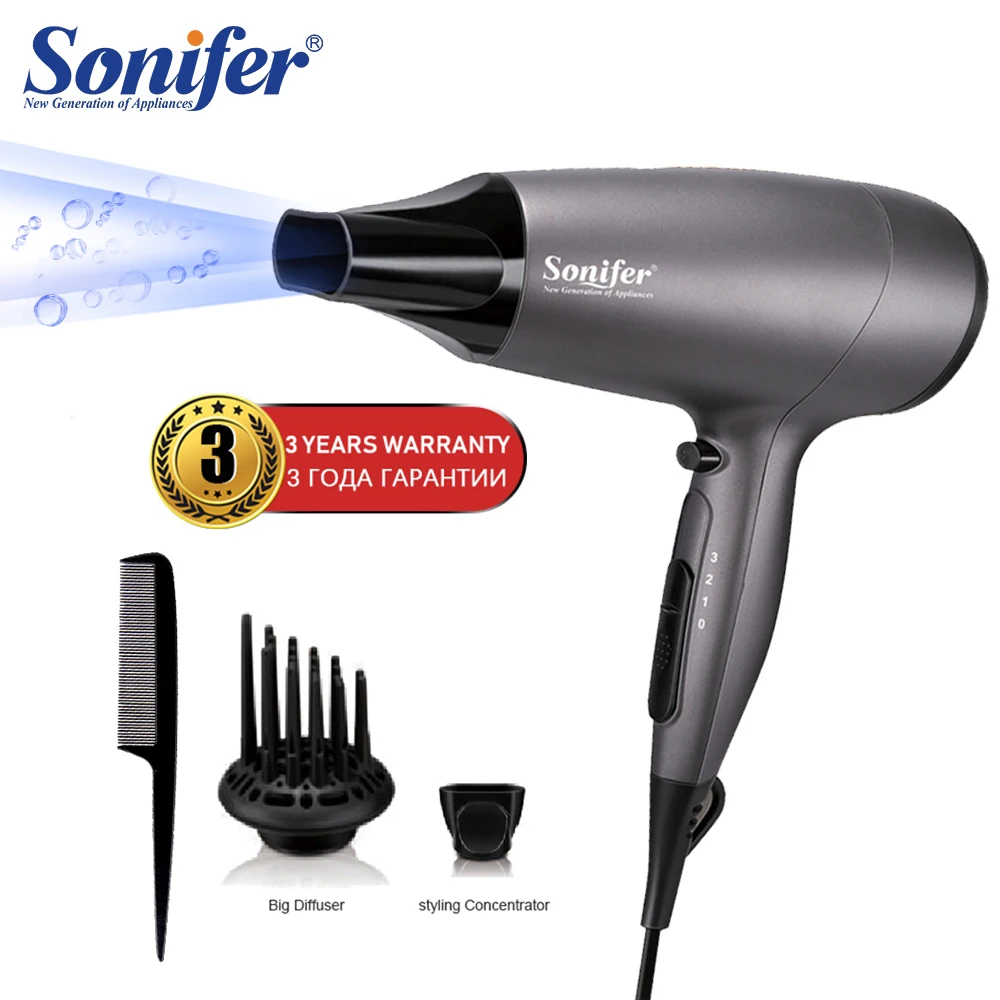 Профессиональный фен для волос Sonifer 2000 Вт|Фены волос| |