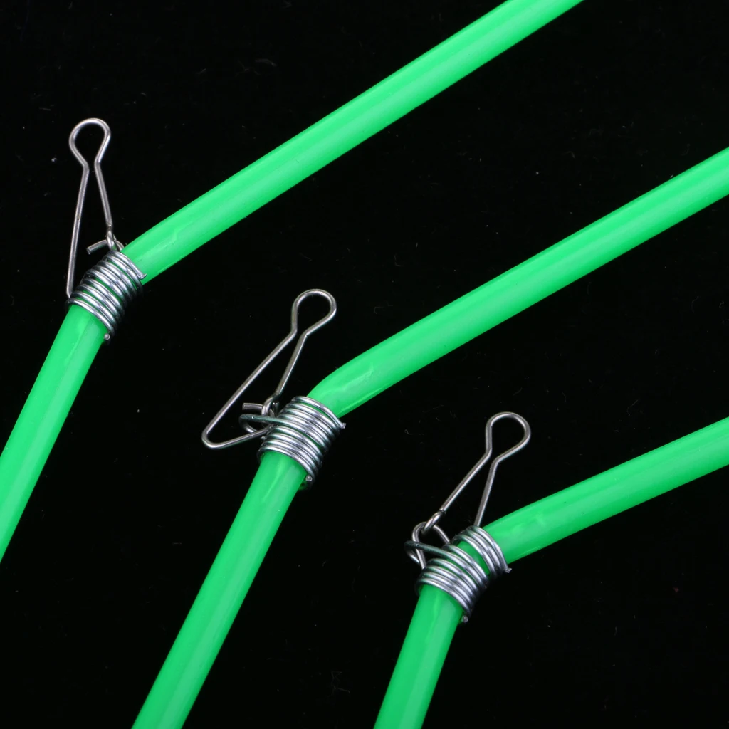 20 Pcs Plastic Anti Tangle Booms with Strong Snap Glow in Night Fishing Rig Bent Booms for Fishing Lovers