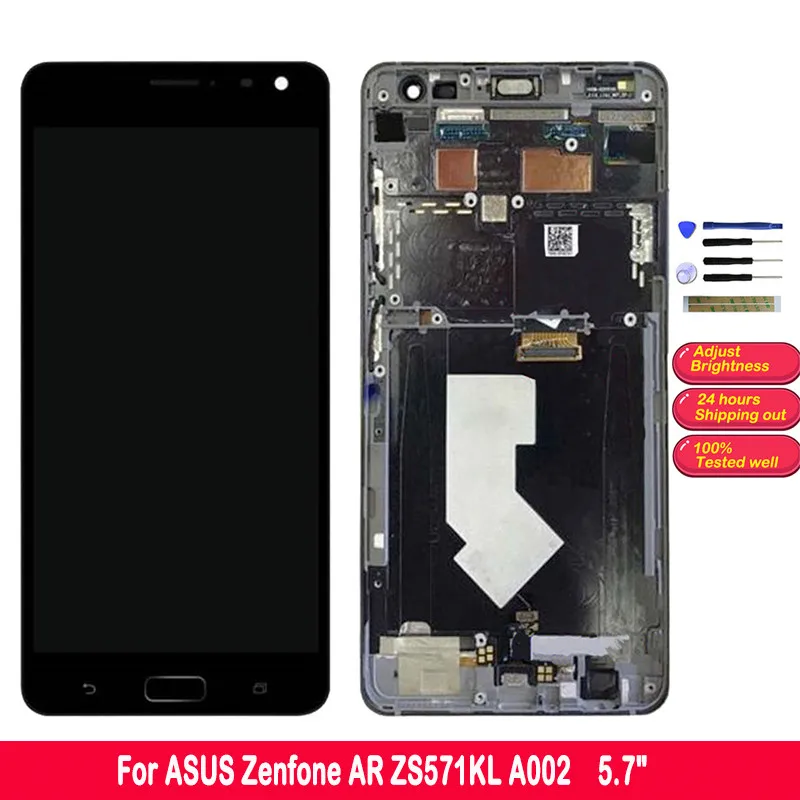 

Touch Screen For Asus Zenfone AR ZS571KL A002 LCD Display Digitizer Assembly Replacement With Frame