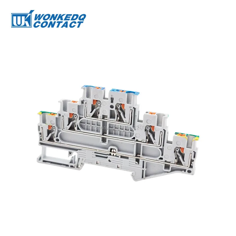 eletrico din trilho bloco terminal pt 25 pe l n 03