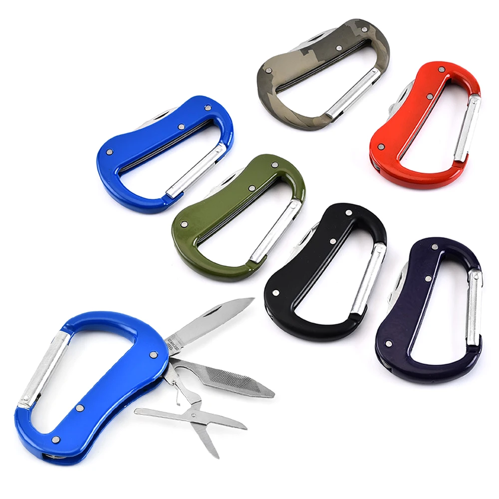 

Carabiner Keychain Keyring Keyrang Keyholder Outdoor Camping Climbing Snap Clip Lock Buckle Hook Fishing Tool Survial Tools