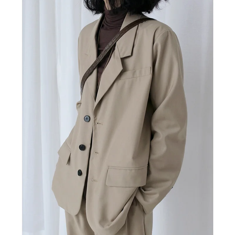 

Wechat Business Special for Autumn And Winter New Style Casual Short Suit 2019 New Style Khaki Slip Buckle Suit Coat