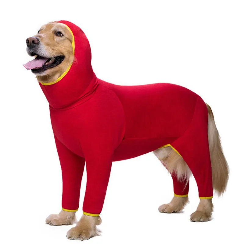 

High Quality Pet Dog Post Operative Protection Long Sleeves Bodysuit Jumpsuit Home Wear Pajamas NEW