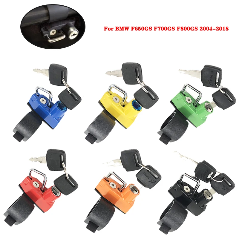 

Motorcycle Helmet Lock Kit Aluminum with 2 Keys For BMW F650GS 650GS F700GS 700GS F800GS 800GS 2004-2018 2014 2015 2016 2017