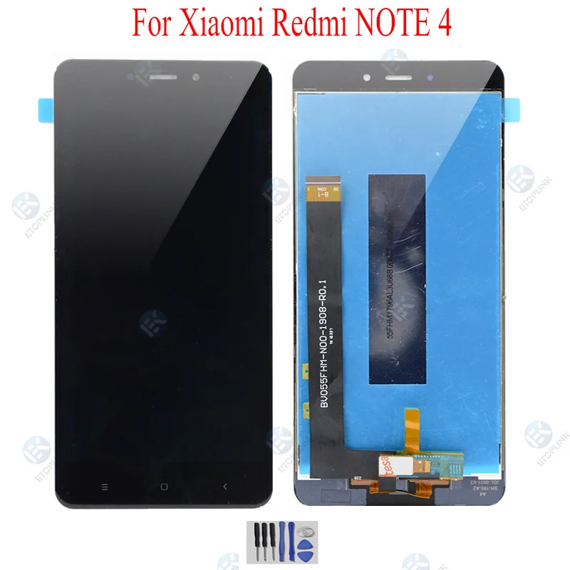 

LCD For Xiaomi redmi note 4 LCD Display Touch Screen Digiziter+ Frame Assembly Tested For Xiaomi Redmi Note 4 for MTK Helio X20