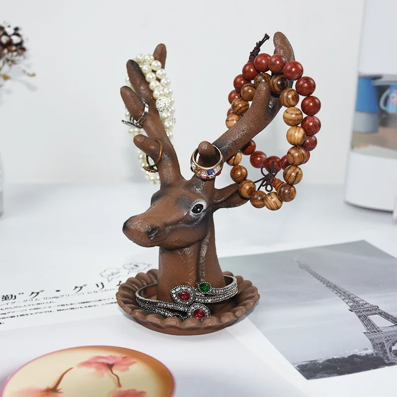 

Women vogue Jewelry Necklace Bracelets Earrings Rings Deer Stand Display Organizer Holder Show Rack Showing Shelf 2020Hot Sale