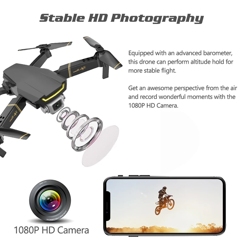 Глобальный Дрон GW89 Дрон с камерой HD 1080P вертолет RTF складной wifi FPV дроны RC Дрон X Pro Квадрокоптер VS E58 E520 SG106