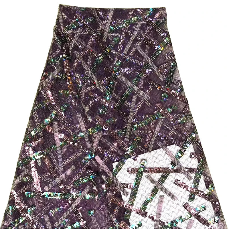 Африканская Анкара кружевная ткань модная красивая вышитая блестками ткань для современного элегантного женского вечернего платья - Цвет: 02