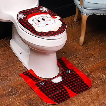 

HUIRAN Christmas Toilet Cover Merry Christmas Decorations for Home Navidad 2020 Xmas Ornaments Santa Decoration New Year 2021