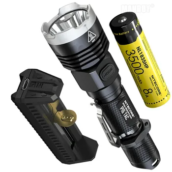 

SALE Nitecore P16TAC 1000LM CREE XM-L2 U3 LED Flashlight + F1 Charger + 18650 Rechargeable Battery Hunting Search Tactical Torch