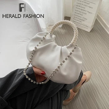 

Fashion Pearl Top-Handle Women Handbag Bling Party Luxury Lady Shoulder Bag Female Chain Messenger Crossbody Bag Elegant Bag