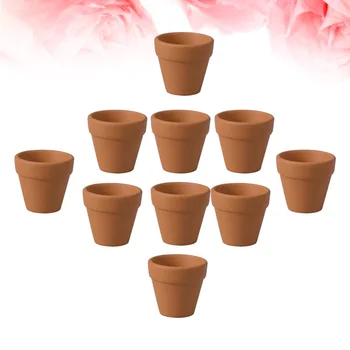 

12Pcs 3x3cm Small Mini Terracotta Pot Clay Ceramic Pottery Planter Cactus Flower Pots Succulent Nursery Pots Great for Plants Cr