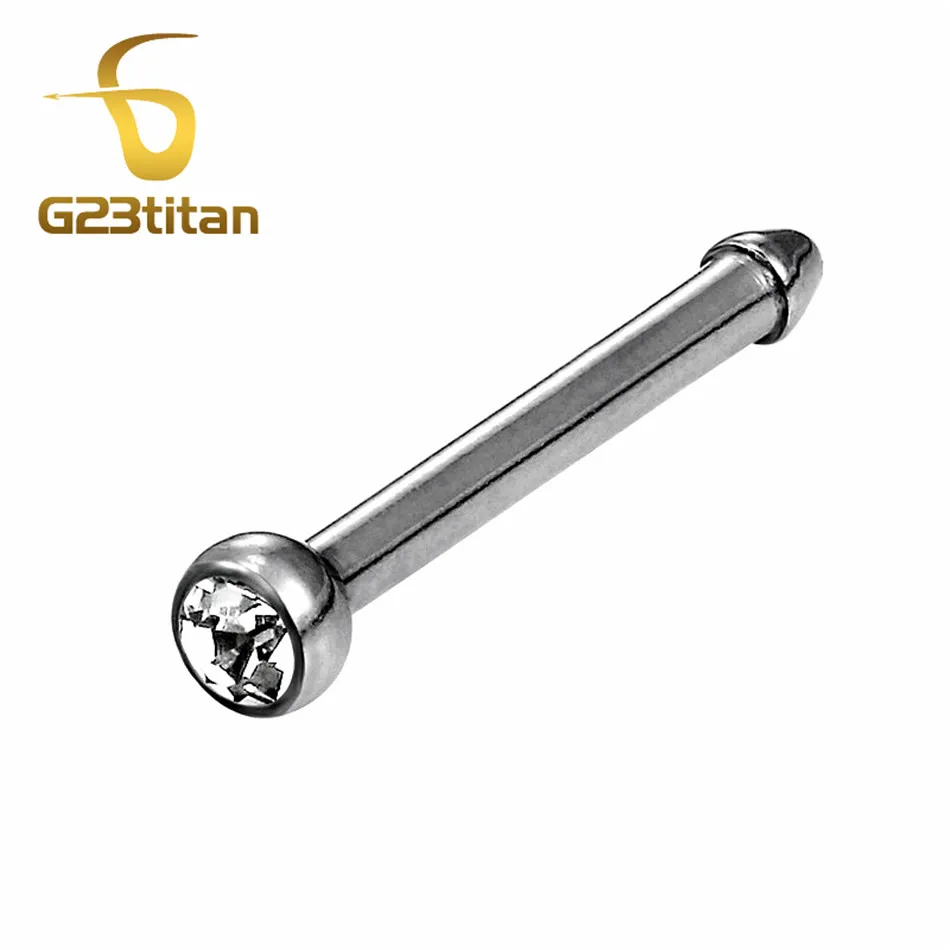 G23titan пирсинг для носа рок нос кольцо для пирсинга Одежда высшего качества G23 титановые Украшения для тела человека женский аксессуар - Окраска металла: Nose Stud