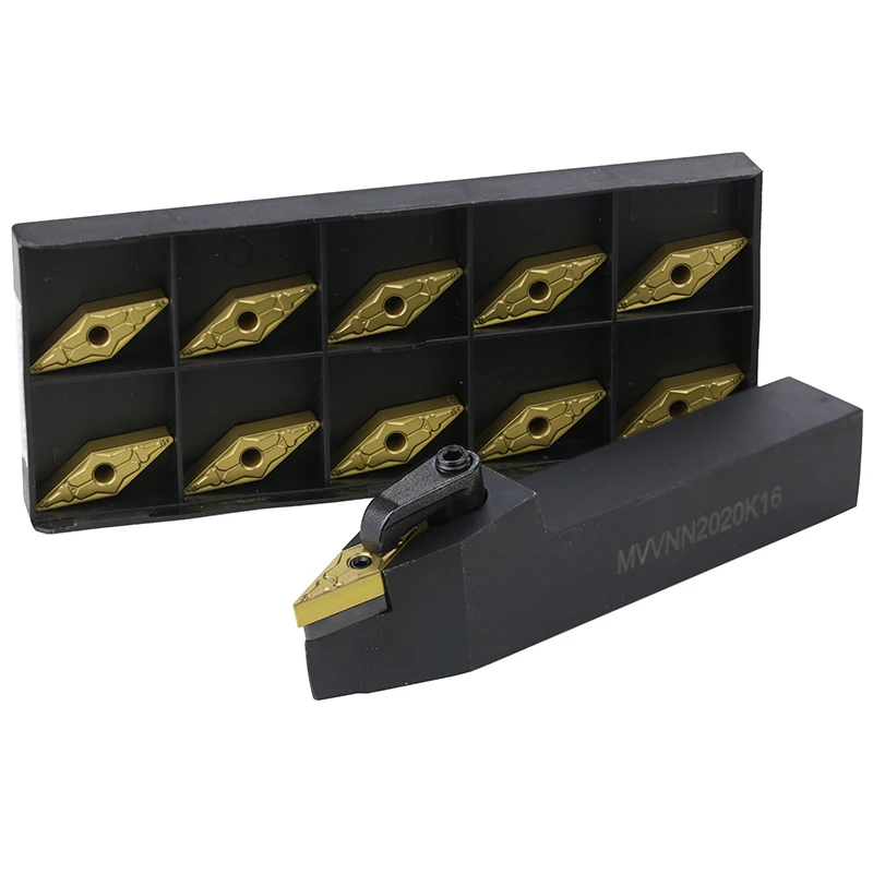  MVVNN2020K16 MVVNN1616K16 MVVNN2525M16 External Turning Tool Holder VNMG Carbide Inserts MVVNN Lath