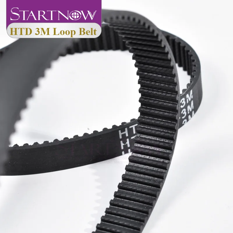 Startnow HTD 3M Rubber Closed Loop Timing Belt Transmission Belts 3M-225-10 Perimeter 255mm 384 Width 8 9 10 15 17mm rubber belt transmission drive belt synchronous belt