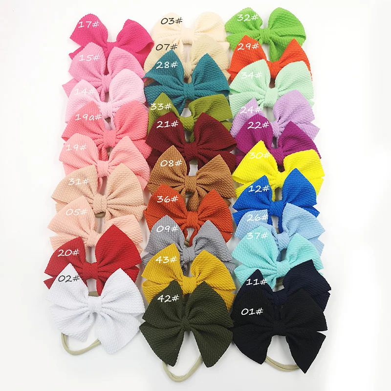 Remark color 30 цветов, 4,5 дюймов, повязка на голову для новорожденных девочек, детские аксессуары для волос, повязка на голову принцессы для маленьких девочек, повязка на голову с бантами - Цвет: Remark color
