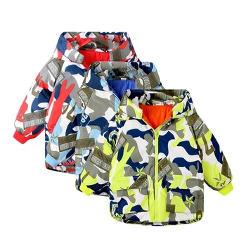 

New Kids Baby Girl Hooded Coats Children Girl Autumn Winter Wind Coat Windproof Camouflage Zipper Sweatshirt Tops Outwear Jacket