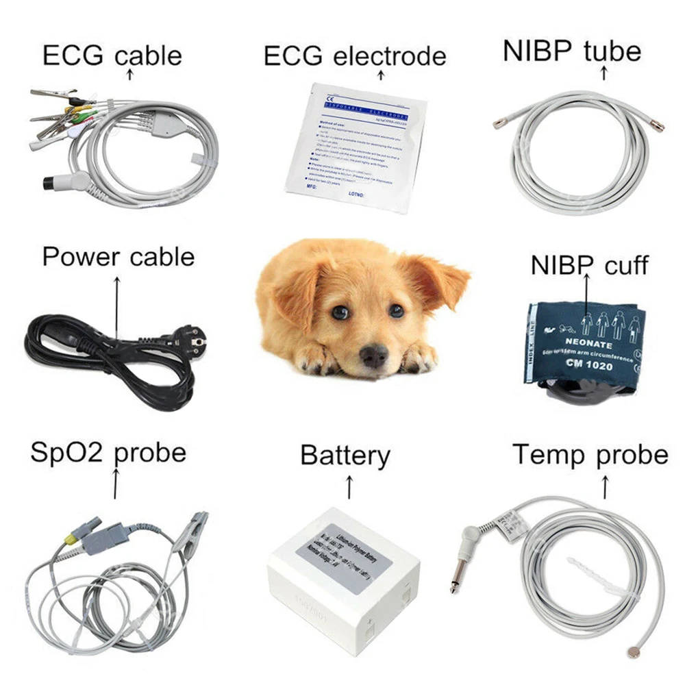 CONTEC CMS8000VET Multi-Parameter Veterinary Monitor Patient Monitor Medical Machine SPO2 Heart Rate With ETCO2+IBP