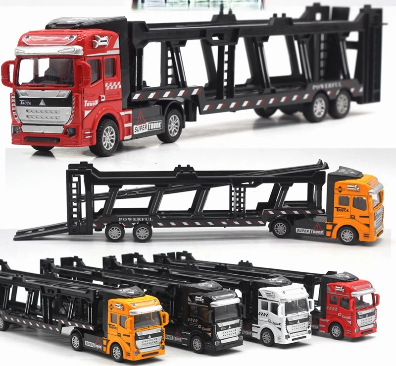 148BigSizeCarTransportationTruckAlloyMetalDiecastModel