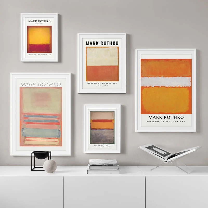 

Famous MARK ROTHKO Abstract Colorful Wall Art Canvas Painting Picture Poster and Print Modern Home Decor For Living Room Bedroom