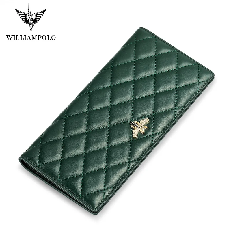 WilliamPolo New Long Women's Wallet Full-Grain leather Ultra-thin Multi-Card Holder Simple Large-Capacity Card Holder Anti-theft WilliamPolo New Long Women's Wallet Full-Grain leather Ultra-thin Multi-Card Holder Simple Large-Capacity Card Holder Anti-theft