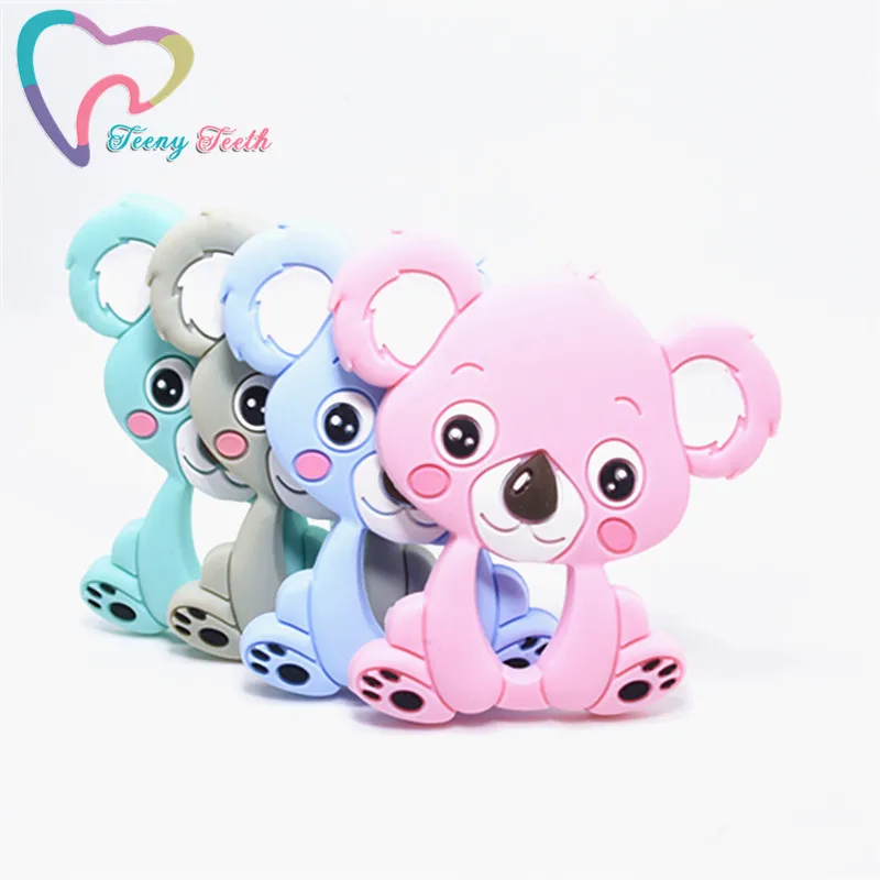 

Teeny Teeth 20 PCS Baby Silicone Koala Food Grade Teether Pram Toy Teething Accessories Handmade DIY Nursing Necklace Pendant