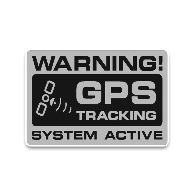 

Ctcmcreative warning GPS tracking system personalized activity car high quality PVC 12cm x 8cm waterproof cover scratch sticker